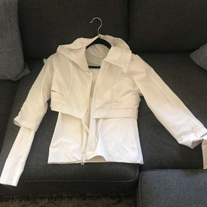 LuLu Lemon White Athletic Zip Up - size S